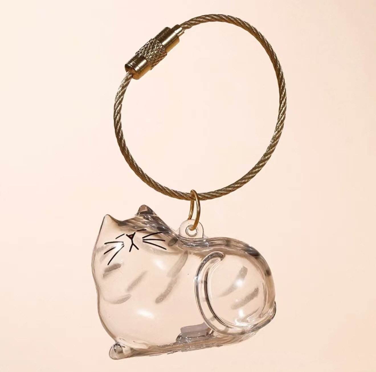 💥 Buy 1 Get 1 Free — Transparent Pet Storage Capsule Keychains 🐱