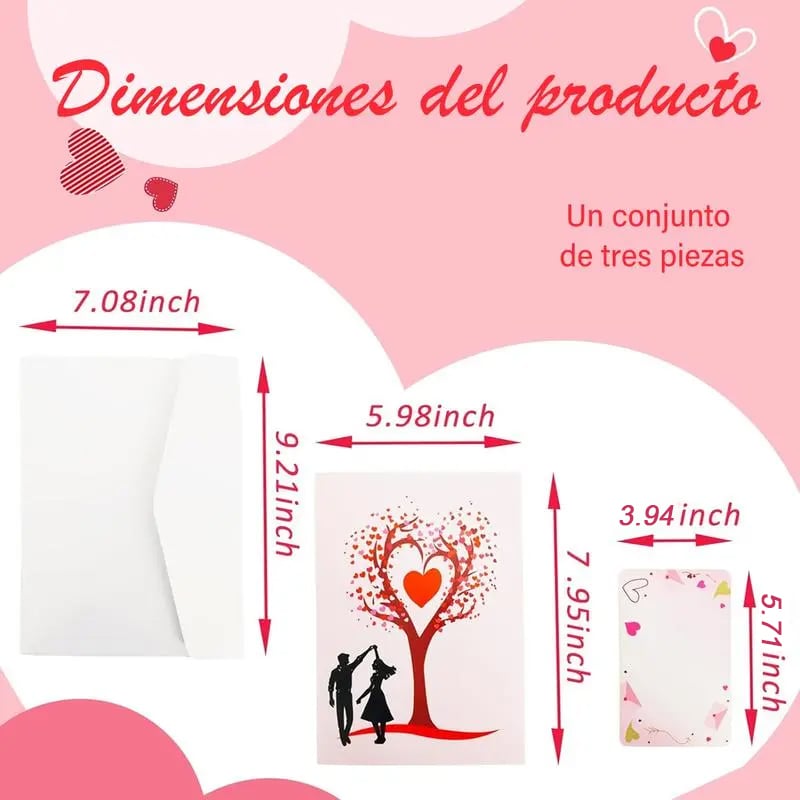 3D Pop-Up Anniversary Card - Romantic Love Tree & Hearts Designš
