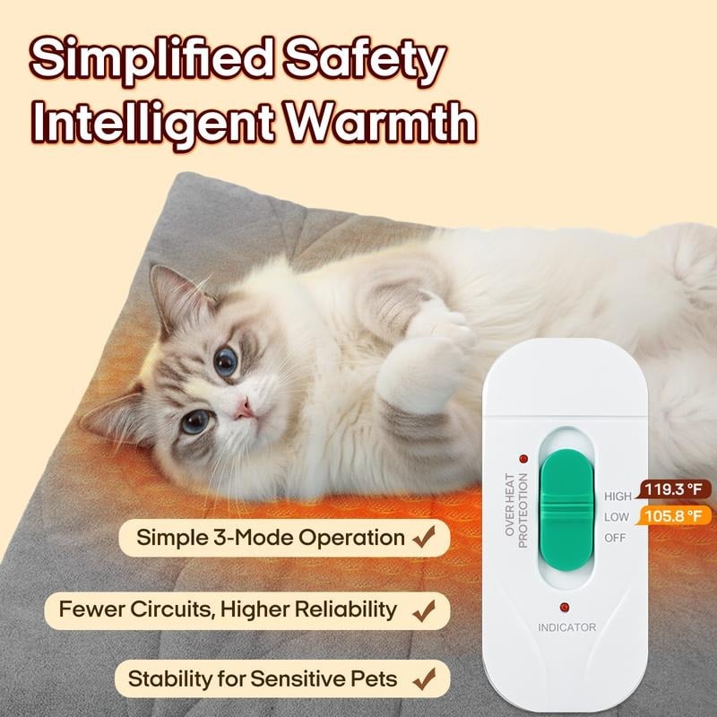 🔥Limited-Time Offer 49% OFF - 🐶 Heated Pet Pad for Dogs & Cats 🐱