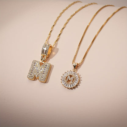 🎁 New Release Mother's Day Gift - 50% Off - Set of 2 - Initial Letter Pendant Necklace