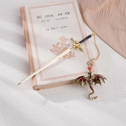 🐉 Your Name on a Fantasy Dragon Sword Bookmark!