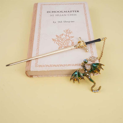 🐉 Your Name on a Fantasy Dragon Sword Bookmark!