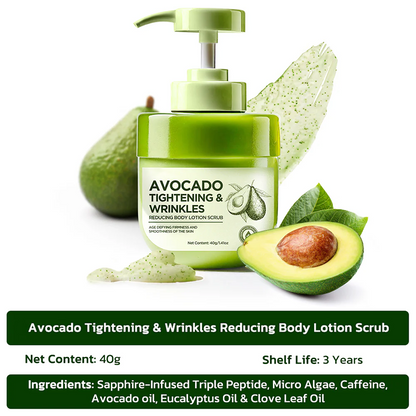 Avocado Tightening & Wrinkles Reducing Body Lotion Scrub (CDA Recommended)