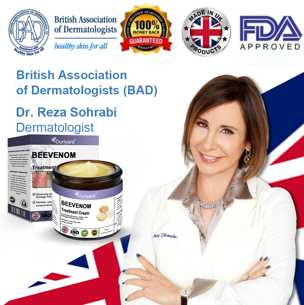 Ourlyard® Bee Venom Skin Treatment Cream👨‍⚕️Treats warts, growths, infections, and scars, smooths uneven skin, and is certified by the British Association of Dermatologists (BAD)