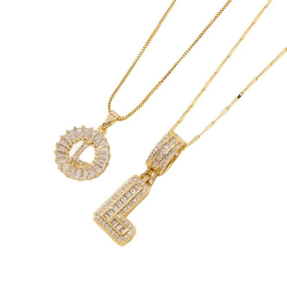 🎁 New Release Mother's Day Gift - 50% Off - Set of 2 - Initial Letter Pendant Necklace