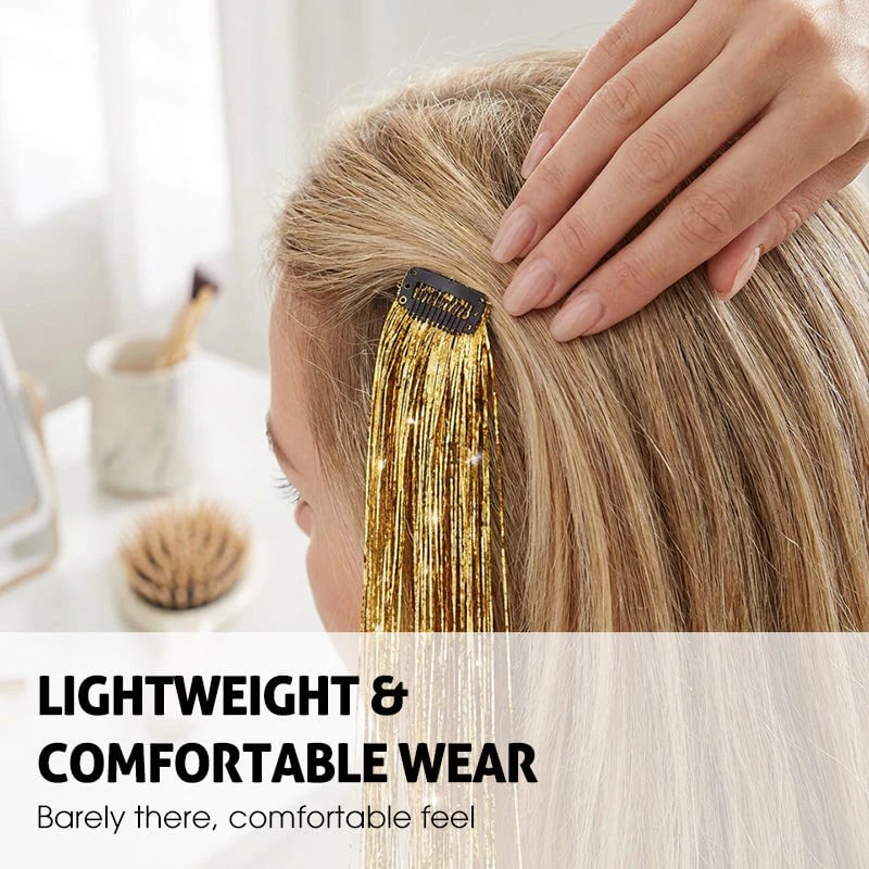 💈Sparkling Clip-in Hair Tinsel (3pcs)