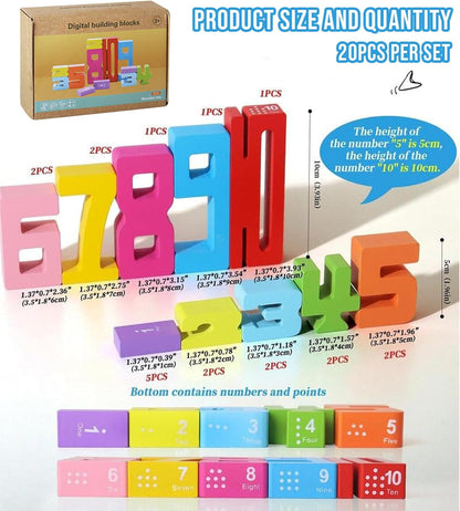 🥇Montessori-Inspired Wooden Number Building Blocks