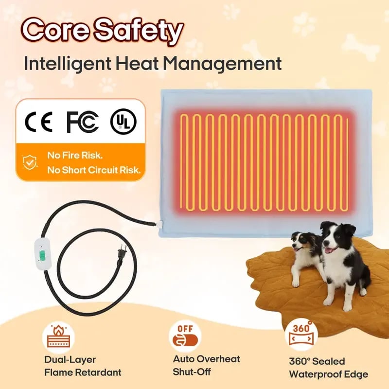 🔥Limited-Time Offer 49% OFF - 🐶 Heated Pet Pad for Dogs & Cats 🐱