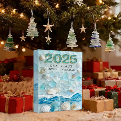 🎁🎄2025 Ocean Glass Shell Christmas Tree Advent Calendar