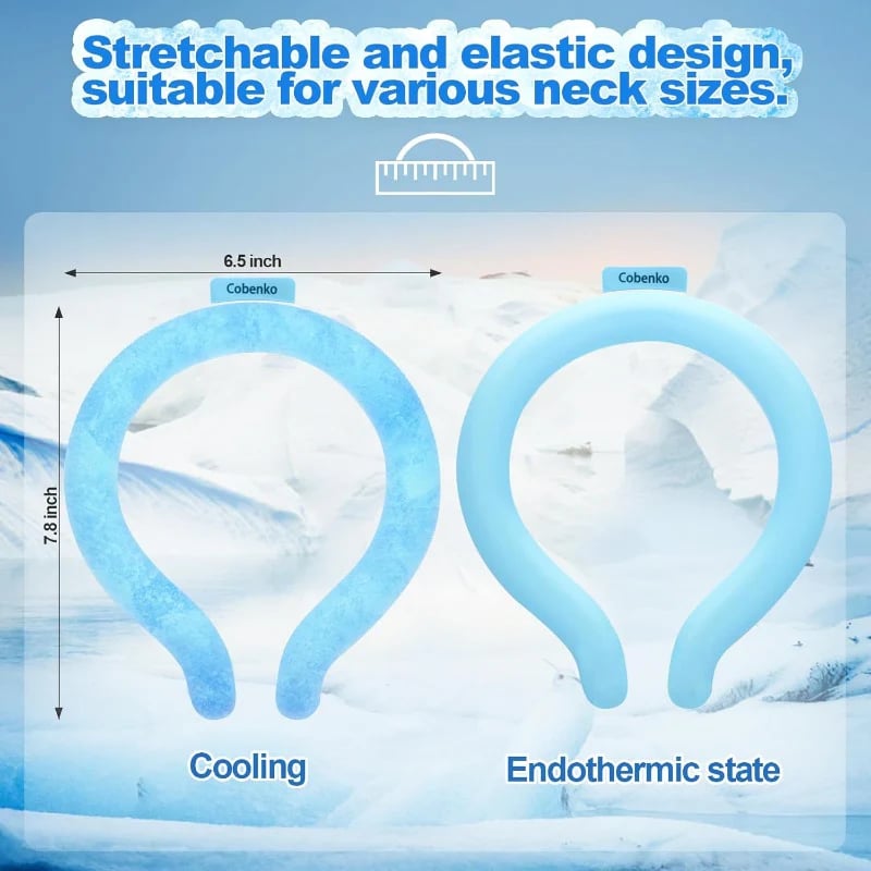 ❄️Reusable Cooling Neck Ring – Long-Lasting Sweat-Free Relief💧🔥