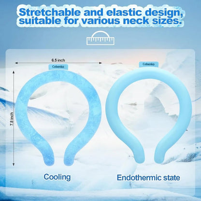 ❄️Reusable Cooling Neck Ring – Long-Lasting Sweat-Free Relief💧🔥