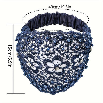 🔥Hot Sale Promotion 49% OFF🎁3pcs Set Boho-chic Crystal & Pearl Embellished Wide Headbands for Women – Luxury Hair Accessories, Ideal for Weddings, Vacations & Daily Styling