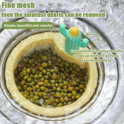 Stop Touching Soggy Sink Scraps –  One-Press Cactus Kitchen Sink Strainer