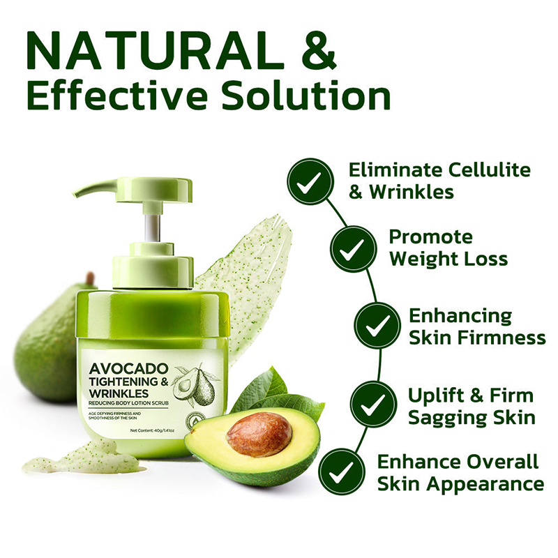 Avocado Tightening & Wrinkles Reducing Body Lotion Scrub (CDA Recommended)