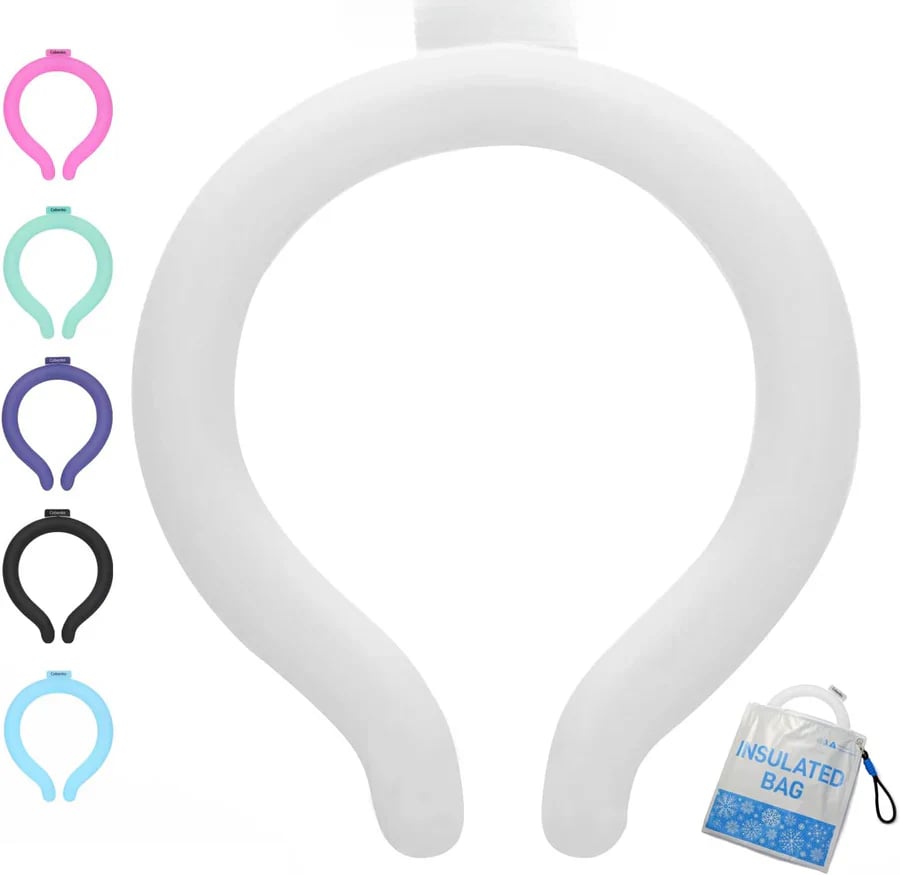 ❄️Reusable Cooling Neck Ring – Long-Lasting Sweat-Free Relief💧🔥