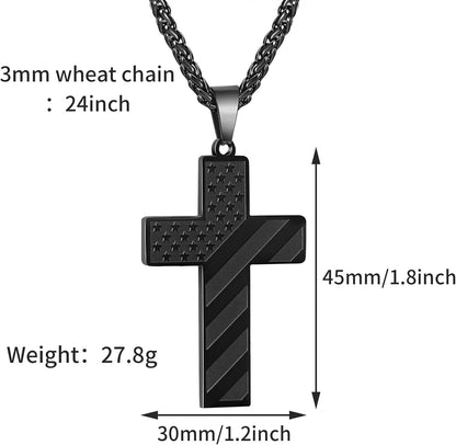 🏆Flash Sale⚡ 50K+ SOLD! Almost Gone-💥Flag Cross Necklace
