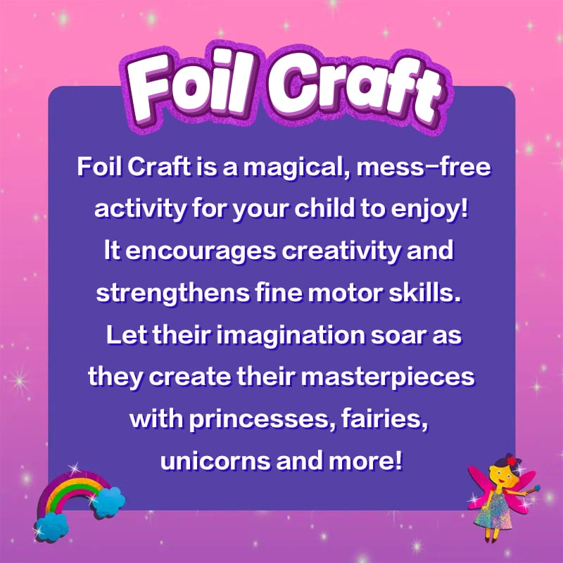 🏆Flash Sale⚡ 50K+ SOLD! Almost Gone-💥Foil Art & Craft Activity 🤲💓No Mess Art Kit